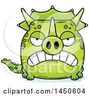 Poster, Art Print Of Cartoon Mad Triceratops Character Mascot