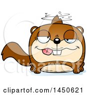 Clipart Graphic Of A Cartoon Drunk Squirrel Character Mascot Royalty Free Vector Illustration