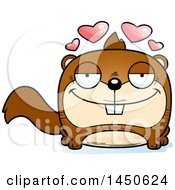 Clipart Graphic Of A Cartoon Loving Squirrel Character Mascot Royalty Free Vector Illustration