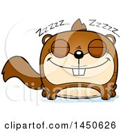 Poster, Art Print Of Cartoon Sleeping Squirrel Character Mascot