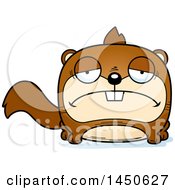 Clipart Graphic Of A Cartoon Sad Squirrel Character Mascot Royalty Free Vector Illustration