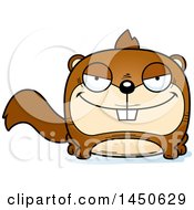 Clipart Graphic Of A Cartoon Sly Squirrel Character Mascot Royalty Free Vector Illustration