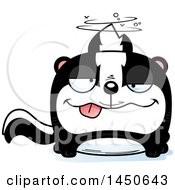 Clipart Graphic Of A Cartoon Drunk Skunk Character Mascot Royalty Free Vector Illustration