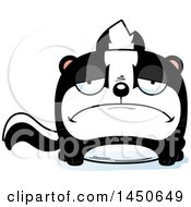 Clipart Graphic Of A Cartoon Sad Skunk Character Mascot Royalty Free Vector Illustration