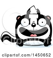 Clipart Graphic Of A Cartoon Smiling Skunk Character Mascot Royalty Free Vector Illustration