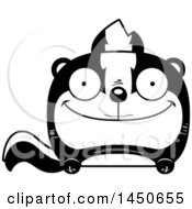 Clipart Graphic Of A Cartoon Happy Skunk Character Mascot Royalty Free Vector Illustration