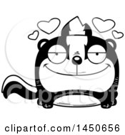 Clipart Graphic Of A Cartoon Loving Skunk Character Mascot Royalty Free Vector Illustration