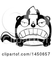 Clipart Graphic Of A Cartoon Mad Skunk Character Mascot Royalty Free Vector Illustration