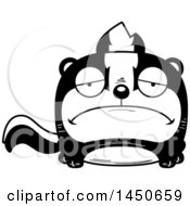 Clipart Graphic Of A Cartoon Sad Skunk Character Mascot Royalty Free Vector Illustration