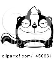 Clipart Graphic Of A Cartoon Sly Skunk Character Mascot Royalty Free Vector Illustration