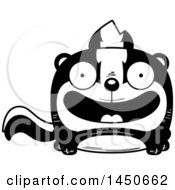 Clipart Graphic Of A Cartoon Smiling Skunk Character Mascot Royalty Free Vector Illustration