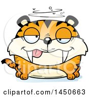 Cartoon Drunk Saber Toothed Tiger Character Mascot