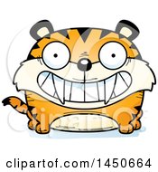 Poster, Art Print Of Cartoon Grinning Saber Toothed Tiger Character Mascot