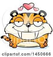 Poster, Art Print Of Cartoon Loving Saber Toothed Tiger Character Mascot