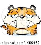 Cartoon Sad Saber Toothed Tiger Character Mascot