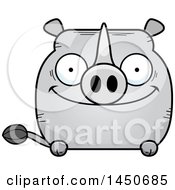 Poster, Art Print Of Cartoon Happy Rhinoceros Character Mascot