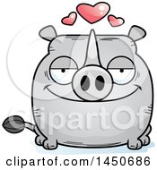 Poster, Art Print Of Cartoon Loving Rhinoceros Character Mascot