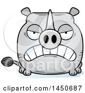 Clipart Graphic Of A Cartoon Mad Rhinoceros Character Mascot Royalty Free Vector Illustration