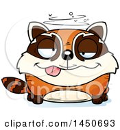 Clipart Graphic Of A Cartoon Drunk Red Panda Character Mascot Royalty Free Vector Illustration