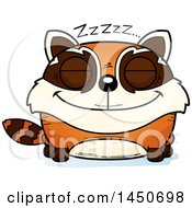 Poster, Art Print Of Cartoon Sleeping Red Panda Character Mascot