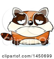 Clipart Graphic Of A Cartoon Sad Red Panda Character Mascot Royalty Free Vector Illustration