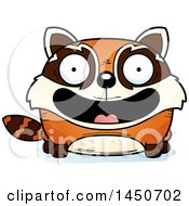 Cartoon Smiling Red Panda Character Mascot