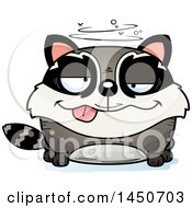 Clipart Graphic Of A Cartoon Drunk Raccoon Character Mascot Royalty Free Vector Illustration