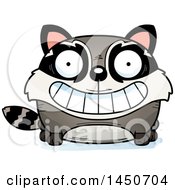 Clipart Graphic Of A Cartoon Grinning Raccoon Character Mascot Royalty Free Vector Illustration