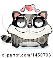 Clipart Graphic Of A Cartoon Loving Raccoon Character Mascot Royalty Free Vector Illustration