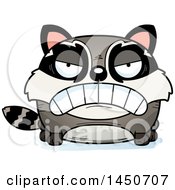 Clipart Graphic Of A Cartoon Mad Raccoon Character Mascot Royalty Free Vector Illustration