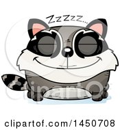 Poster, Art Print Of Cartoon Sleeping Raccoon Character Mascot