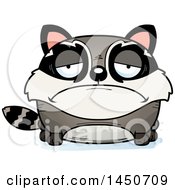 Clipart Graphic Of A Cartoon Sad Raccoon Character Mascot Royalty Free Vector Illustration