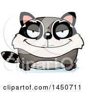 Clipart Graphic Of A Cartoon Sly Raccoon Character Mascot Royalty Free Vector Illustration