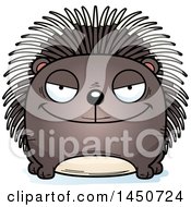 Clipart Graphic Of A Cartoon Sly Porcupine Character Mascot Royalty Free Vector Illustration