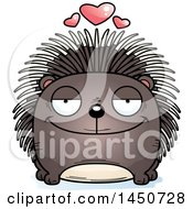 Clipart Graphic Of A Cartoon Loving Porcupine Character Mascot Royalty Free Vector Illustration