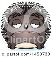 Clipart Graphic Of A Cartoon Sad Porcupine Character Mascot Royalty Free Vector Illustration