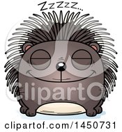 Clipart Graphic Of A Cartoon Sleeping Porcupine Character Mascot Royalty Free Vector Illustration