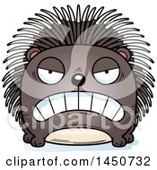 Clipart Graphic Of A Cartoon Mad Porcupine Character Mascot Royalty Free Vector Illustration