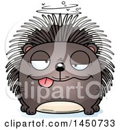 Clipart Graphic Of A Cartoon Drunk Porcupine Character Mascot Royalty Free Vector Illustration