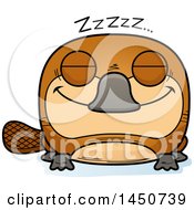 Poster, Art Print Of Cartoon Sleeping Platypus Character Mascot