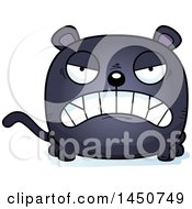 Clipart Graphic Of A Cartoon Mad Black Panther Character Mascot Royalty Free Vector Illustration