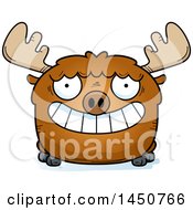 Poster, Art Print Of Cartoon Grinning Moose Character Mascot