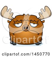 Poster, Art Print Of Cartoon Sad Moose Character Mascot