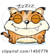Poster, Art Print Of Cartoon Sleeping Lynx Character Mascot