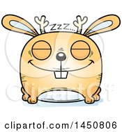 Poster, Art Print Of Cartoon Sleeping Jackalope Character Mascot