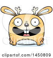Cartoon Smiling Jackalope Character Mascot