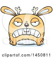 Clipart Graphic Of A Cartoon Mad Jackalope Character Mascot Royalty Free Vector Illustration
