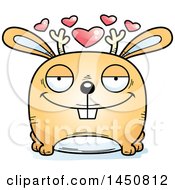 Clipart Graphic Of A Cartoon Loving Jackalope Character Mascot Royalty Free Vector Illustration