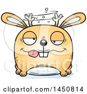 Clipart Graphic Of A Cartoon Drunk Jackalope Character Mascot Royalty Free Vector Illustration