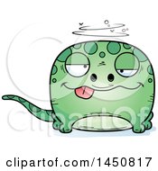 Poster, Art Print Of Cartoon Drunk Gecko Character Mascot